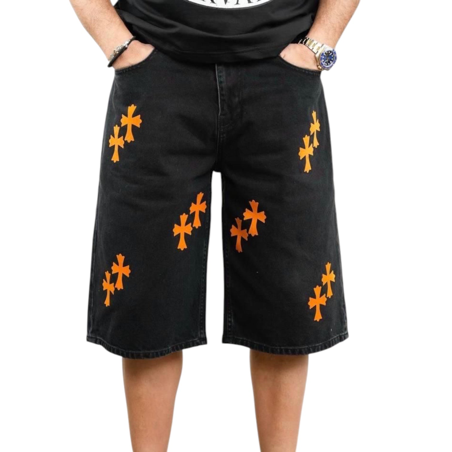 RICH GANG: Cross Denim Shorts 2Y100